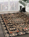 Machine Washable Abstract Orange Brown Rug in a Family Room, wshabs4998