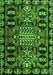 Machine Washable Abstract Green Modern Area Rugs, wshabs4998grn