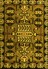 Abstract Yellow Modern Rug, abs4998yw