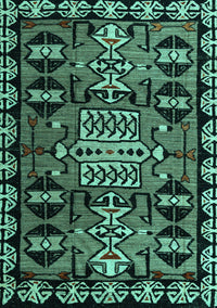 Abstract Turquoise Modern Rug, abs4998turq