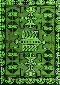 Abstract Green Modern Rug, abs4998grn