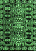 Machine Washable Abstract Emerald Green Modern Area Rugs, wshabs4998emgrn