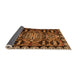 Sideview of Abstract Orange Modern Rug, abs4998org