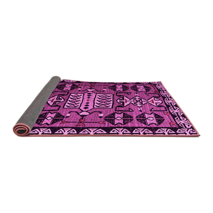 Sideview of Abstract Pink Modern Rug, abs4998pnk