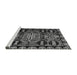 Sideview of Machine Washable Abstract Gray Modern Rug, wshabs4998gry