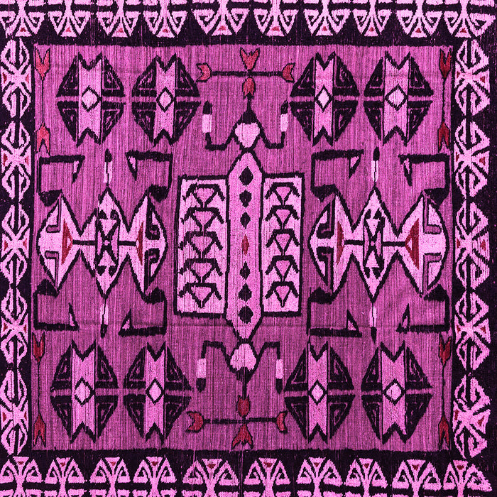 Square Abstract Pink Modern Rug, abs4998pnk