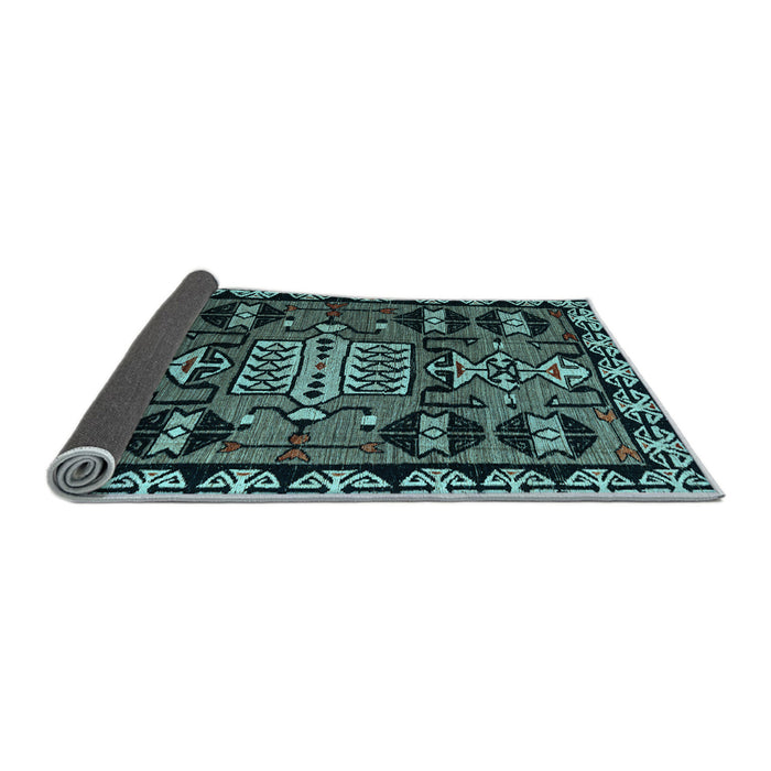 Sideview of Abstract Light Blue Modern Rug, abs4998lblu