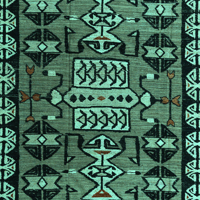 Machine Washable Abstract Turquoise Modern Area Rugs, wshabs4998turq