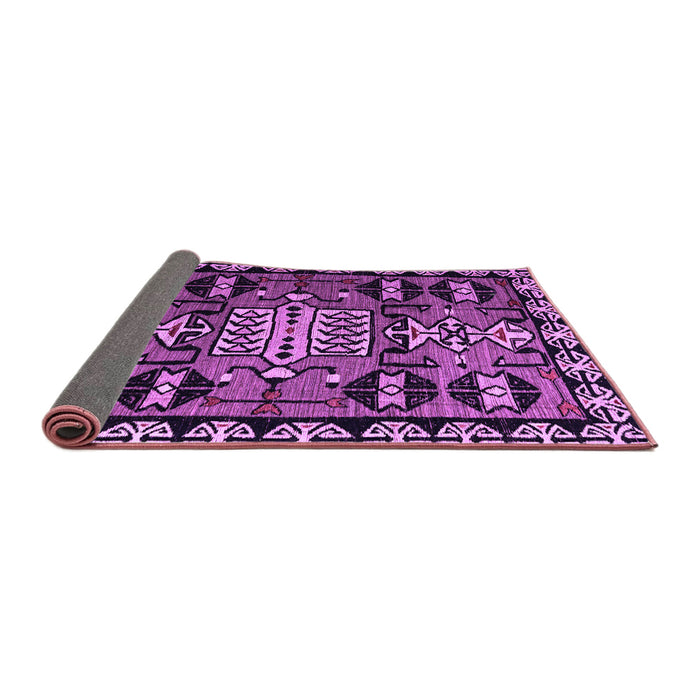 Sideview of Abstract Purple Modern Rug, abs4998pur