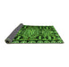 Sideview of Abstract Green Modern Rug, abs4998grn