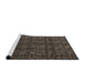 Sideview of Machine Washable Abstract Dark Almond Brown Rug, wshabs4999