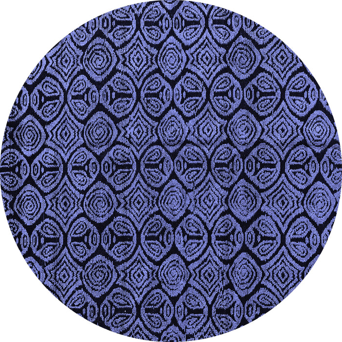 Round Machine Washable Abstract Blue Modern Rug, wshabs4999blu
