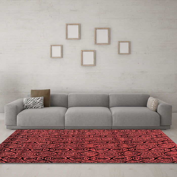 Modern Red Washable Rugs