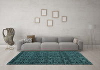 Machine Washable Abstract Light Blue Modern Rug, wshabs4999lblu