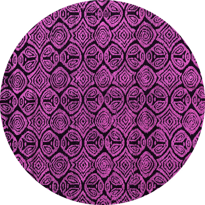 Round Abstract Pink Modern Rug, abs4999pnk