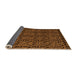 Sideview of Abstract Orange Modern Rug, abs4999org