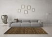 Machine Washable Abstract Brown Modern Rug in a Living Room,, wshabs4999brn