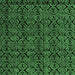 Square Machine Washable Abstract Emerald Green Modern Area Rugs, wshabs4999emgrn