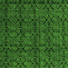 Square Machine Washable Abstract Green Modern Area Rugs, wshabs4999grn