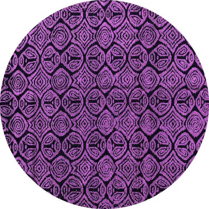 Round Abstract Purple Modern Rug, abs4999pur