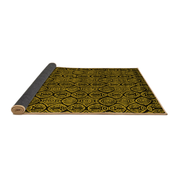 Sideview of Abstract Yellow Modern Rug, abs4999yw
