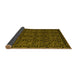 Sideview of Abstract Yellow Modern Rug, abs4999yw