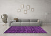 Machine Washable Abstract Purple Modern Area Rugs in a Living Room, wshabs4999pur