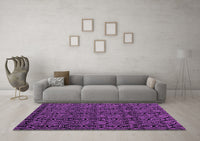 Machine Washable Abstract Purple Modern Rug, wshabs4999pur