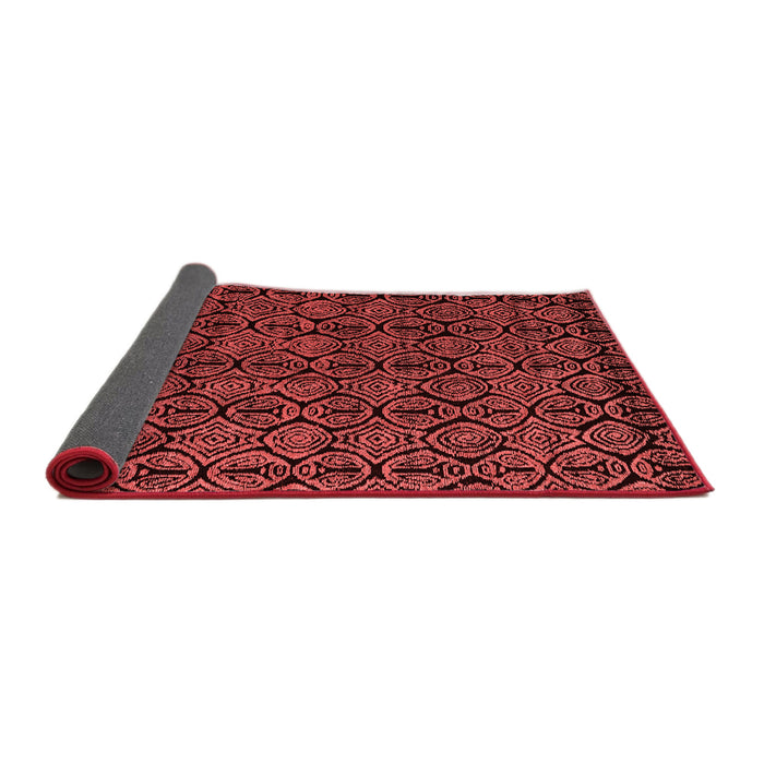 Abstract Red Modern Area Rugs