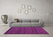 Machine Washable Abstract Pink Modern Rug in a Living Room, wshabs4999pnk