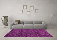 Machine Washable Abstract Pink Modern Rug, wshabs4999pnk