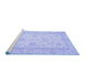 Sideview of Machine Washable Oriental Blue Traditional Rug, wshabs499blu