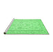 Sideview of Machine Washable Oriental Emerald Green Traditional Area Rugs, wshabs499emgrn