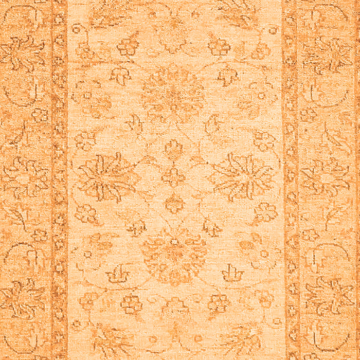 Machine Washable Oriental Orange Traditional Area Rugs, wshabs499org