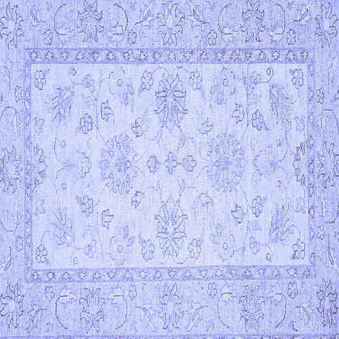 Square Oriental Blue Traditional Rug, abs499blu