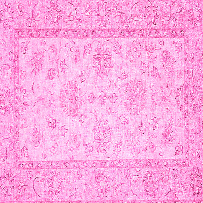 Square Oriental Pink Traditional Rug, abs499pnk