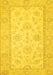 Machine Washable Oriental Yellow Traditional Rug, wshabs499yw