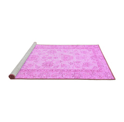 Sideview of Machine Washable Oriental Purple Traditional Area Rugs, wshabs499pur