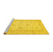 Sideview of Machine Washable Oriental Yellow Traditional Rug, wshabs499yw