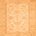 Square Machine Washable Oriental Orange Traditional Area Rugs, wshabs499org