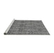 Sideview of Machine Washable Abstract Gray Modern Rug, wshabs49gry