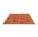 Sideview of Machine Washable Abstract Orange Modern Area Rugs, wshabs49org