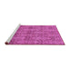 Sideview of Machine Washable Abstract Purple Modern Area Rugs, wshabs49pur