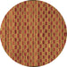 Round Machine Washable Abstract Brown Modern Rug, wshabs4brn