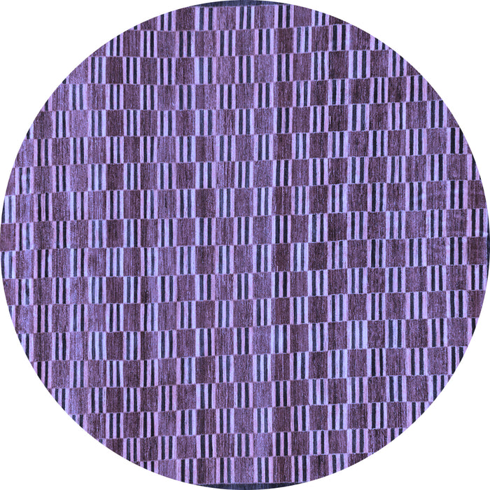 Round Abstract Blue Modern Rug, abs4blu
