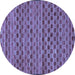 Round Abstract Blue Modern Rug, abs4blu