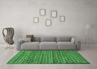 Machine Washable Abstract Emerald Green Modern Rug, wshabs4emgrn