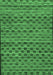 Machine Washable Abstract Emerald Green Modern Area Rugs, wshabs4emgrn