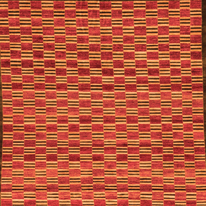 Square Abstract Orange Modern Rug, abs4org