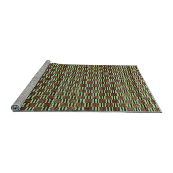 Sideview of Machine Washable Abstract Light Blue Modern Rug, wshabs4lblu